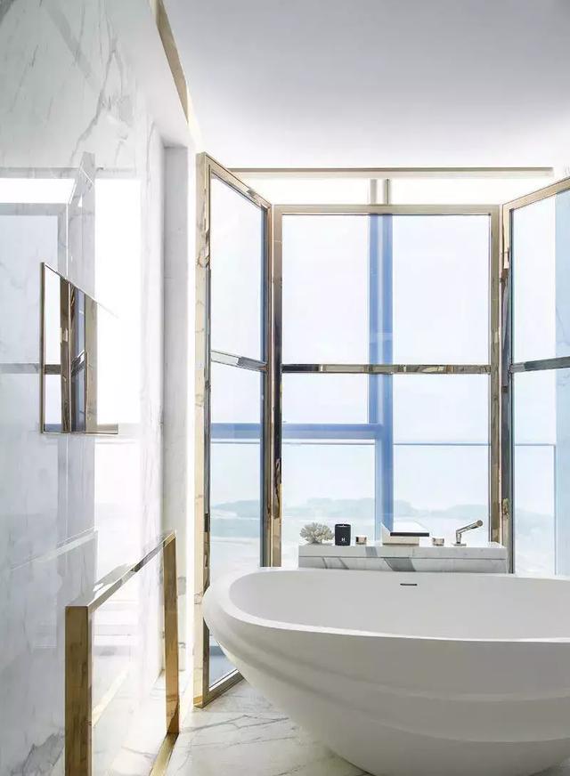 用大理石装饰的厨卫空间，简直就是家居装修中的艺术品