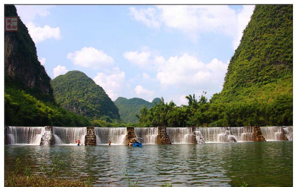 宜州市美景之下枧河风光