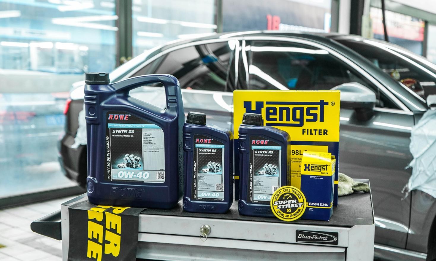 superstreet保养日记-高尔夫7gti更换rowe德威0w-40机油