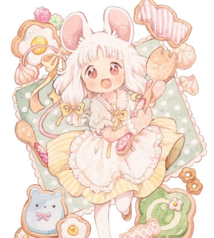 超级可爱超级萌的插画,糖果女孩特别美