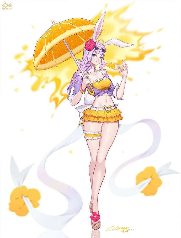 画师公布公孙离夏日皮肤候选方案第三张让不少人动心了