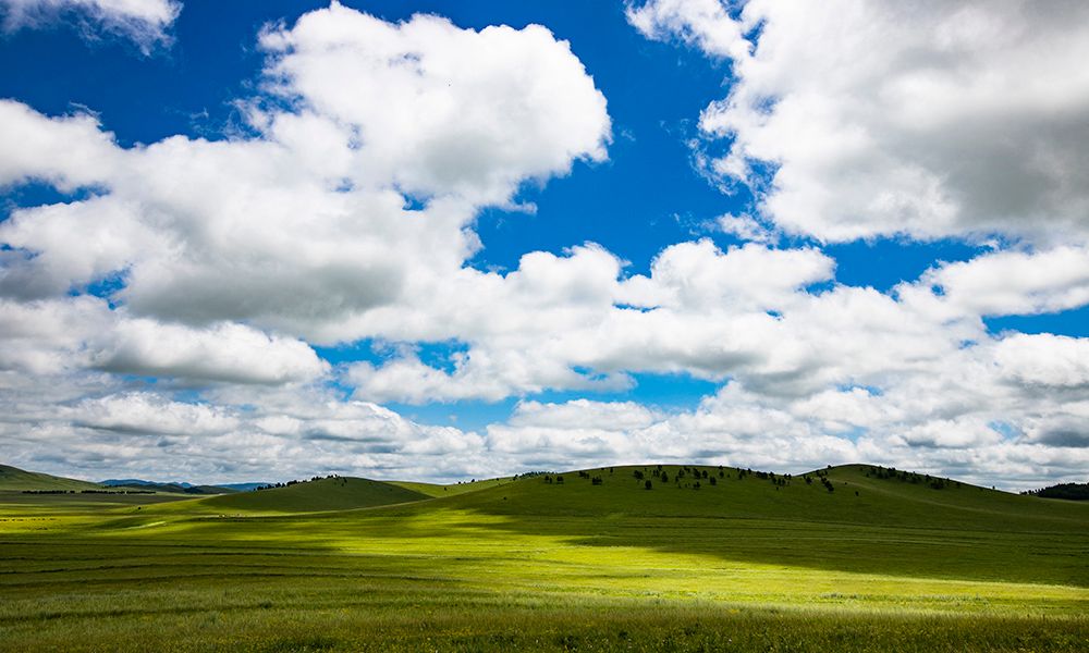 风光摄影:蓝天白云下的乌兰布统大草原_高清图集_新浪网