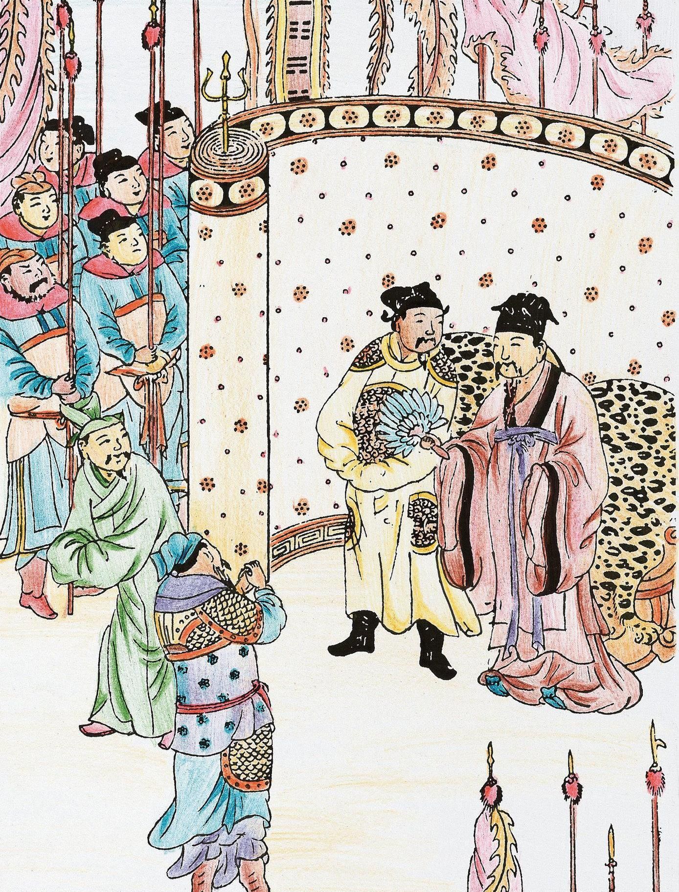 晚唐壁画:宋国夫人出行图中的乐队,甘肃敦煌莫高窟