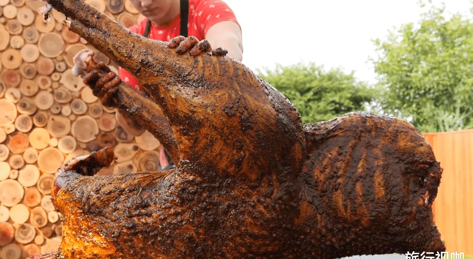 足足烤了24小时,看到成品流口水了|鸵鸟|粗盐|鸵鸟肉_新浪新闻