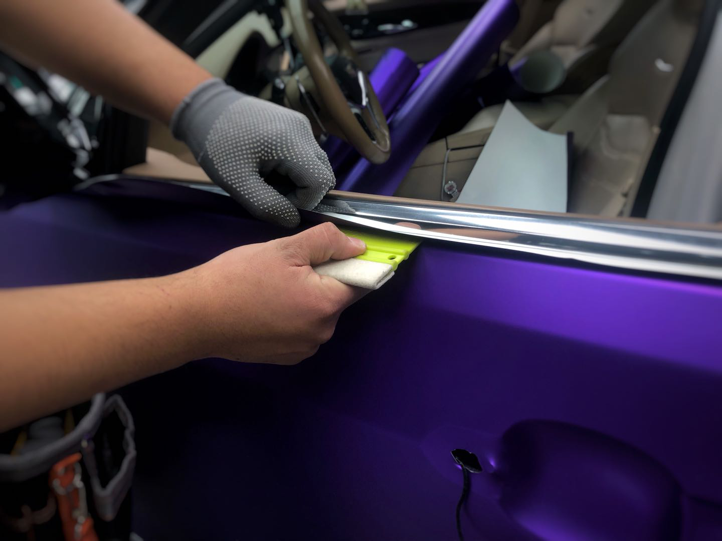 我们的凯迪拉克CT6彩虹车队就剩你一个了 最后的改色陶瓷紫