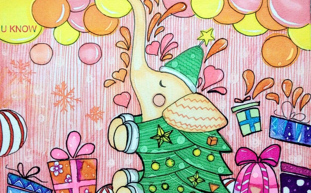 插画一组简单儿童画色彩缤纷艳丽这就是孩子眼中的世界