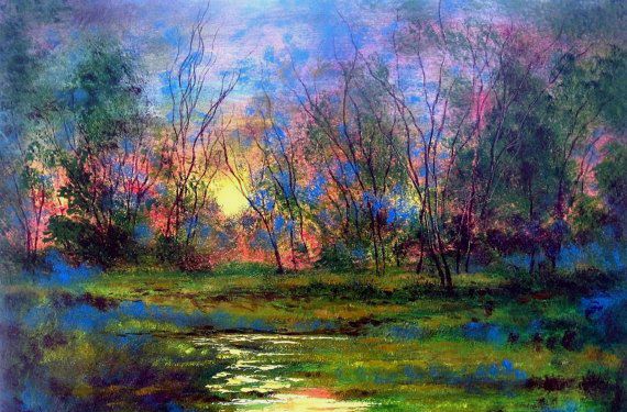 色彩明艳的风景画,jean vadal smith油画作品欣赏|梦幻|美景|作品欣赏