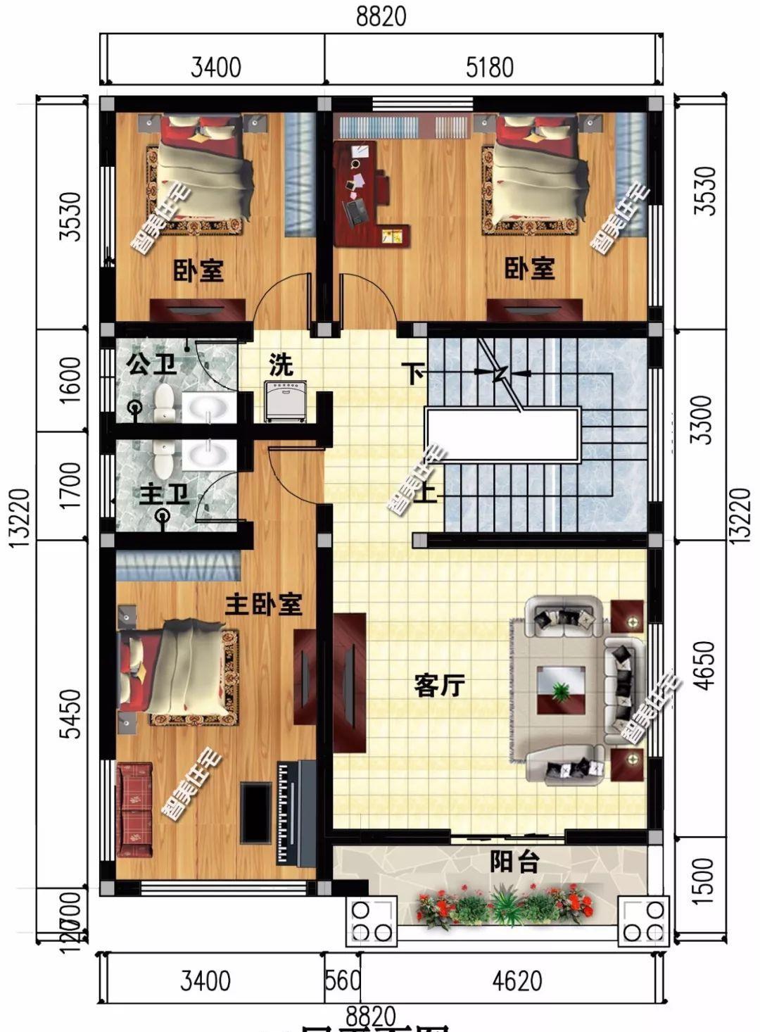 宽8-9米的自建房,造价30万,这颜值神仙看了也要夸