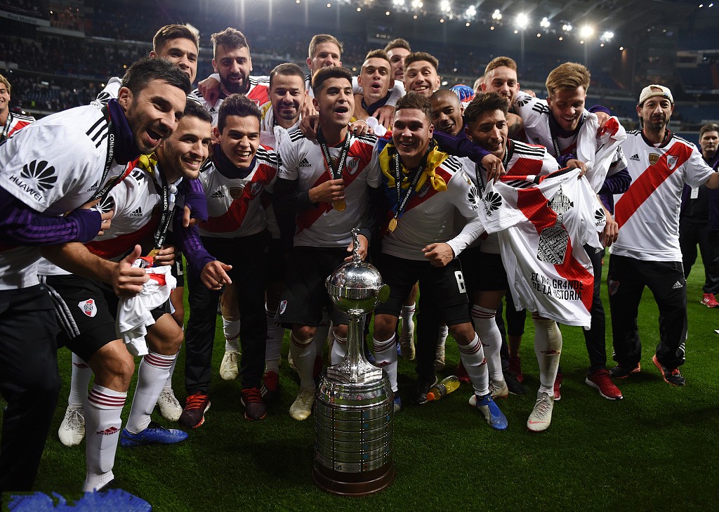 2018南美解放者杯决赛河床以53胜博卡夺得冠军第4次捧杯
