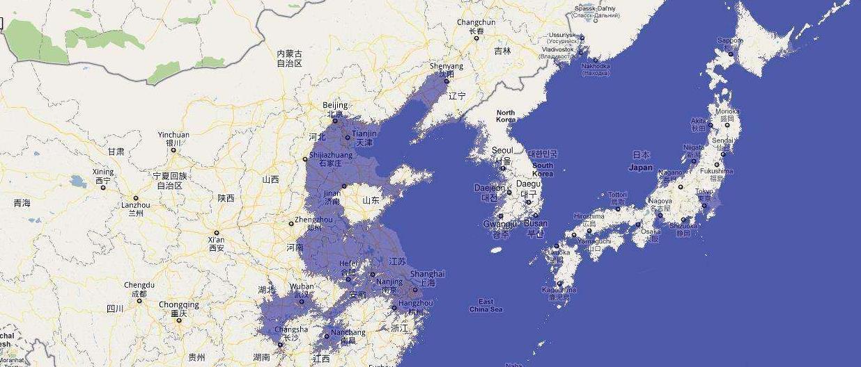 若海平面上升200米中国地图会发生什么变化泰山将变小岛屿