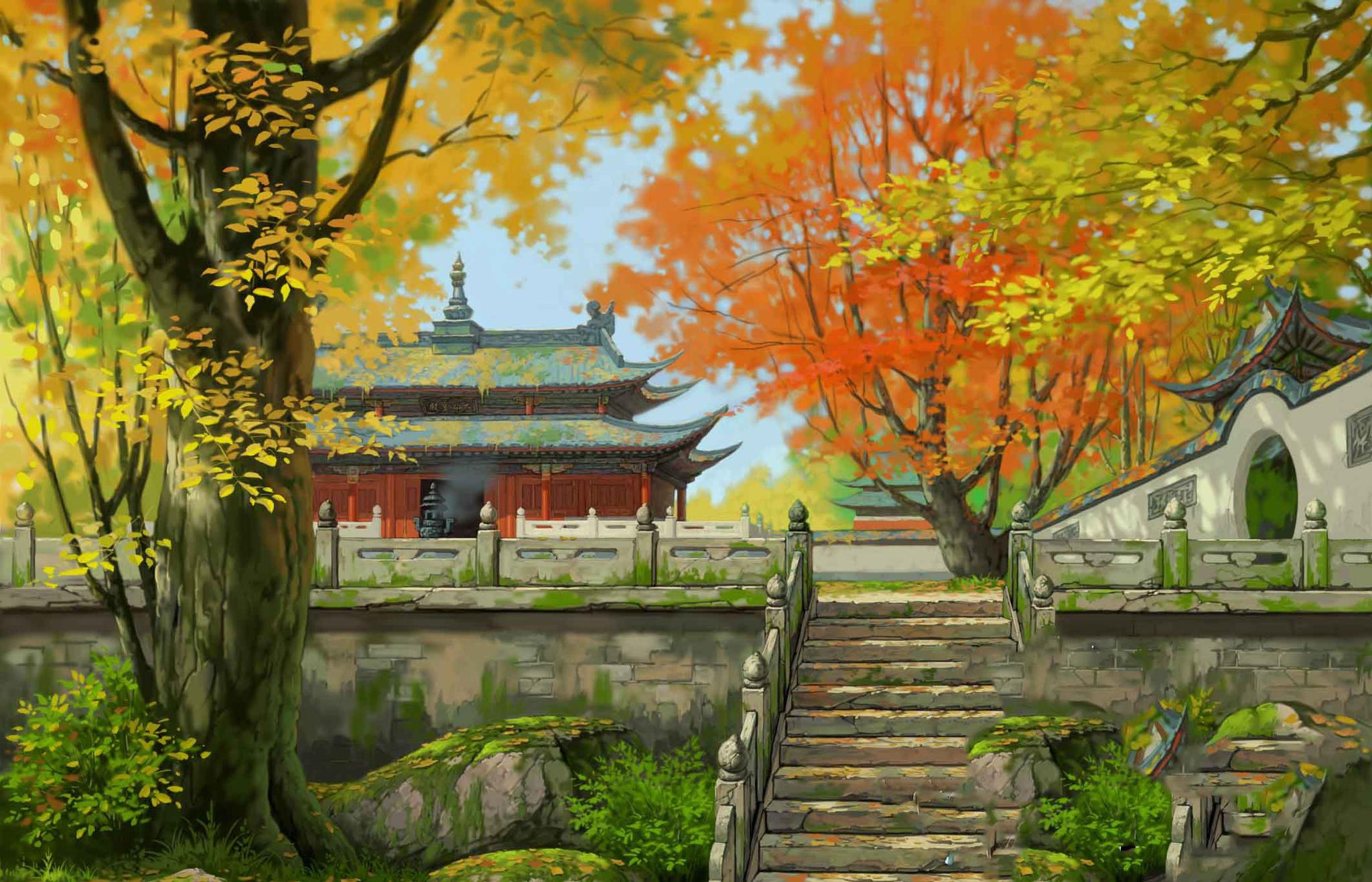 诛仙游戏场景原画