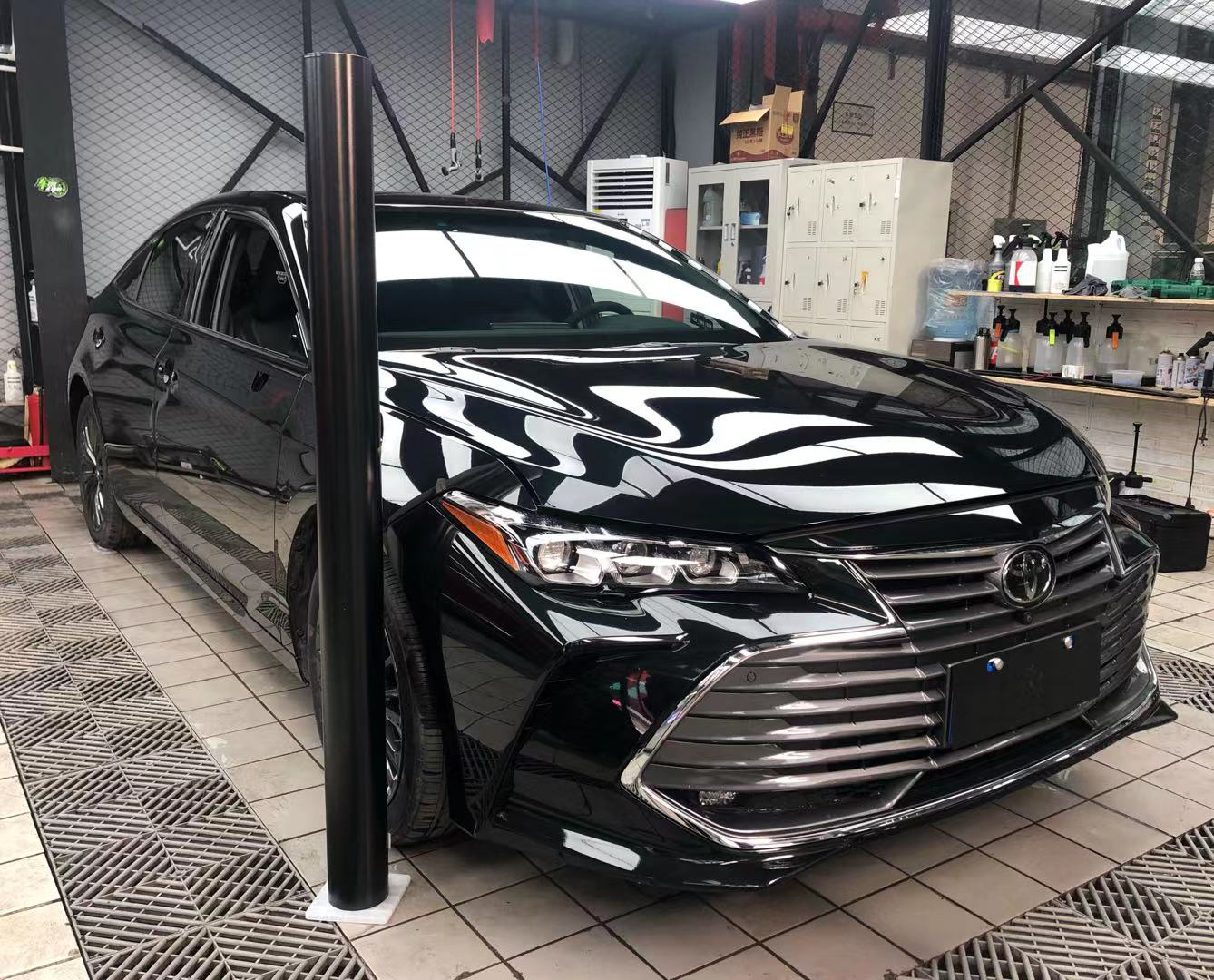 今天的硬菜丰田亚洲龙来了改色电光黑