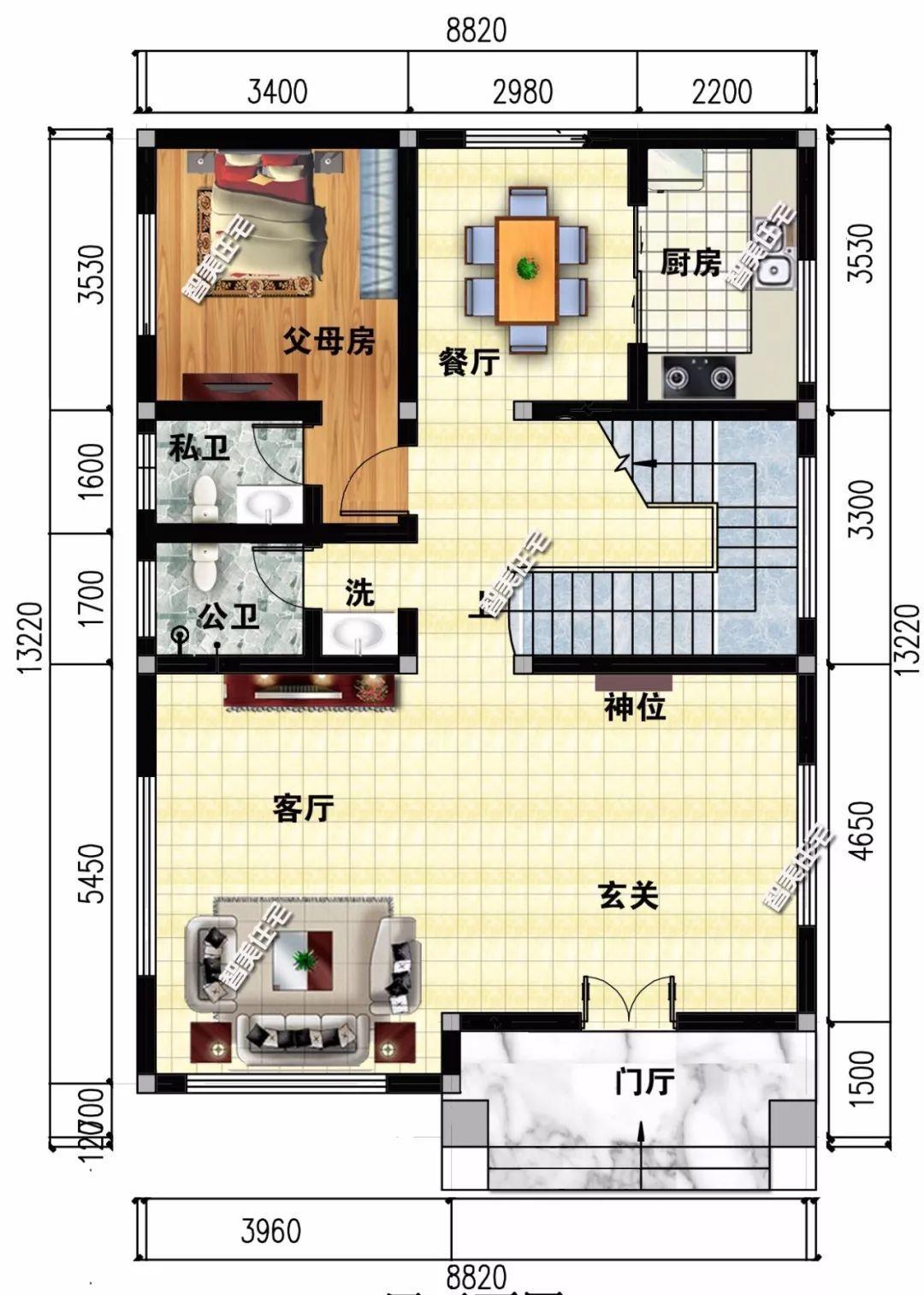 宽8-9米的自建房,造价30万,这颜值神仙看了也要夸