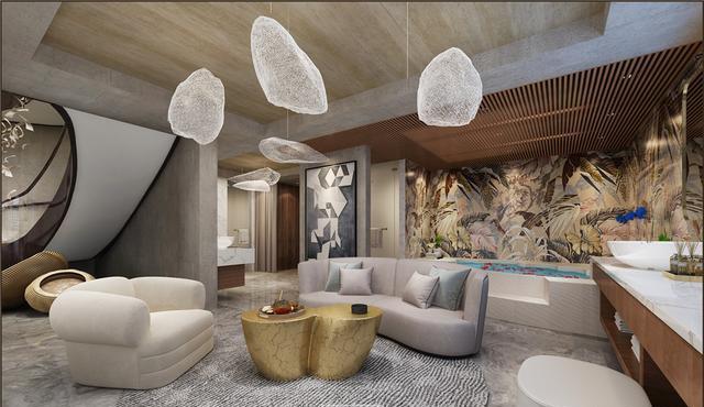 400㎡自然式装修，在自己家里享受spa，随时为身心充电