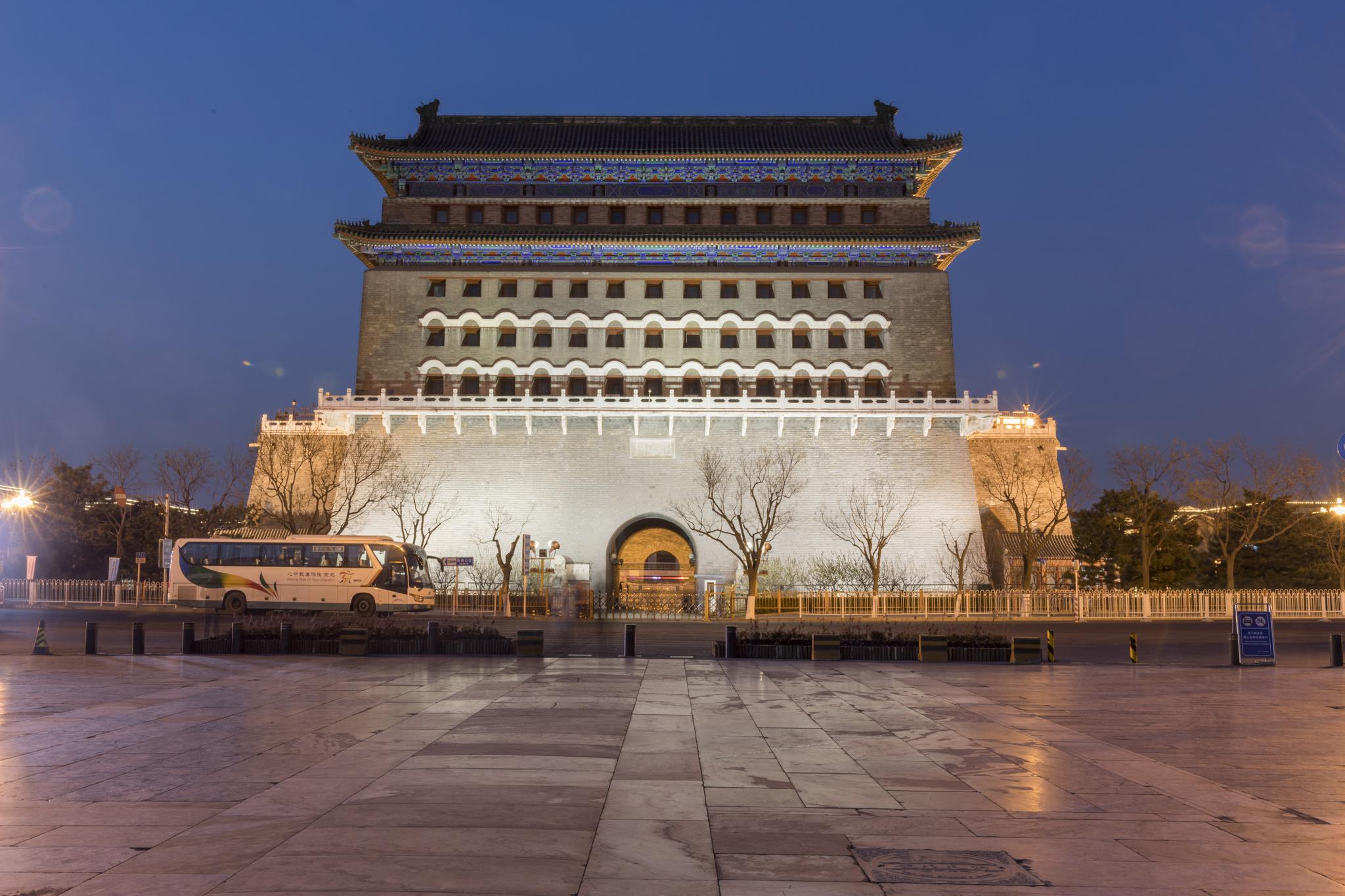 北京前门步行街夜景