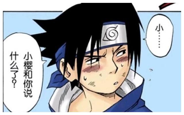 在听到鸣人念叨小樱不喜欢自己而喜欢佐助的时候,佐助竟然脸红了!