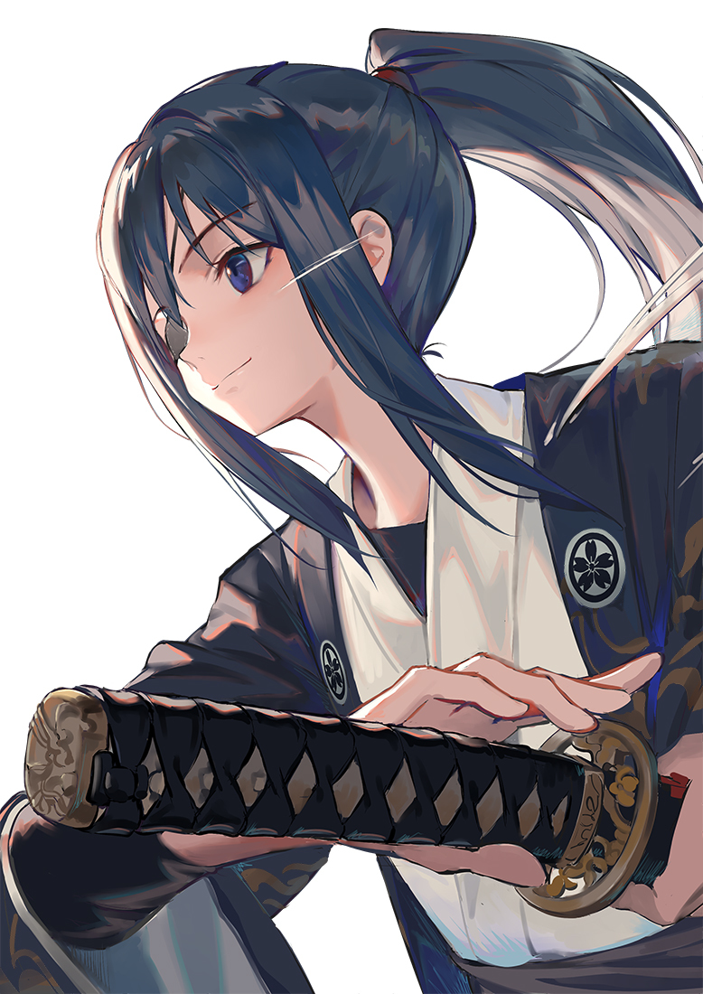 p站高人气插画日本刀配美少女一言不合就砍你哦