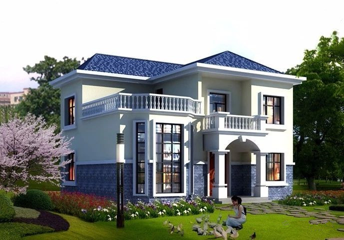 6m*9.6m,二层独栋别墅