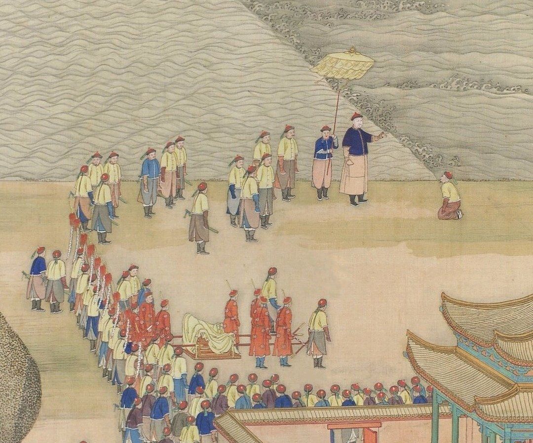 趣解乾隆南巡图,身穿黄马褂的大内侍卫其实都是提笼遛鸟的纨绔!