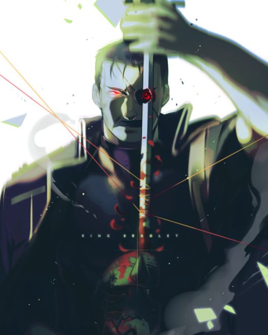 画师笔下的《钢炼》:姚麟和格利德相爱相杀,爱德华也很帅气