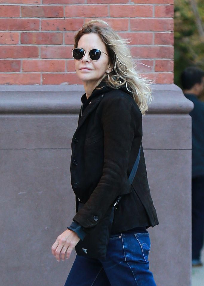 组图梅格瑞恩嘴巴嘟嘟有点肿打扮朴素似路人低调满分