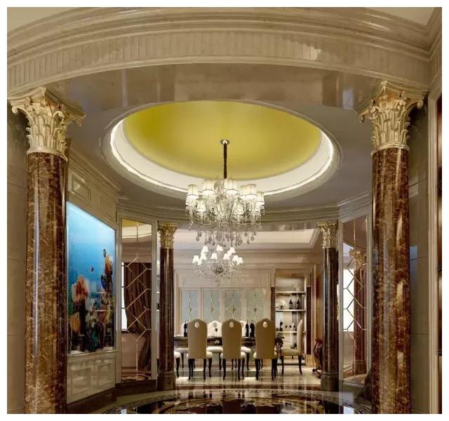 三个欧式豪宅大理石整装设计案例，简直不要太美