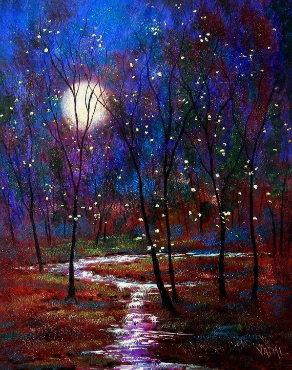 色彩明艳的风景画jeanvadalsmith油画作品欣赏