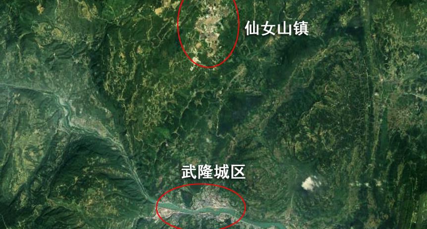 衛星上看重慶仙女山鎮:城鎮規模媲美武隆城區,到處都是洋房