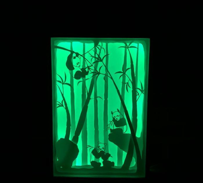 艺术家用剪纸制作超酷手工纸灯箱作品创意满分