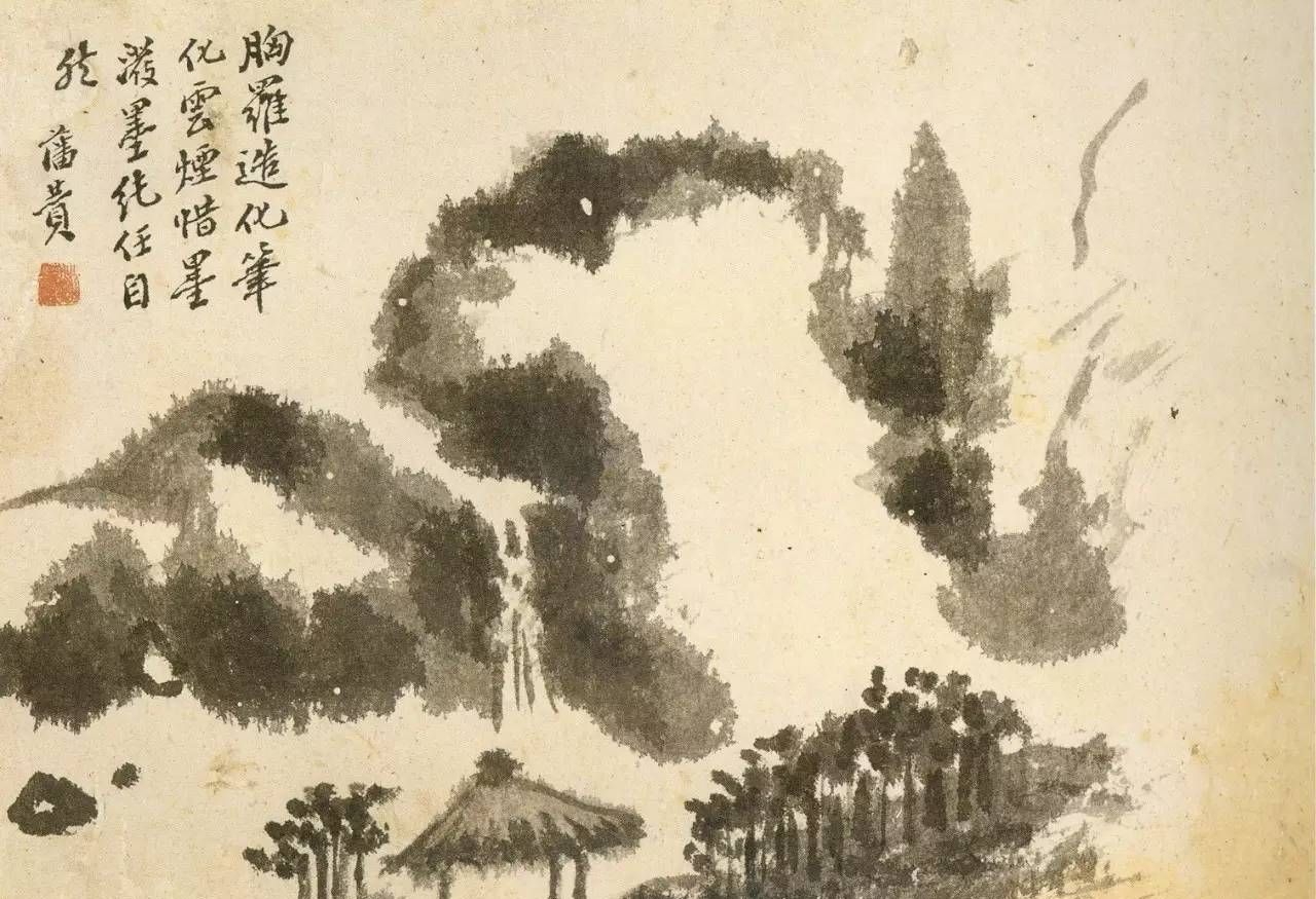 多才多艺的担当和尚山水画欣赏