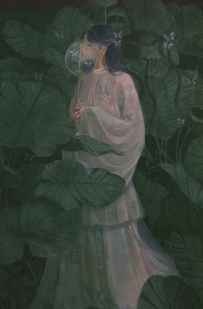 唯美古风壁纸 | 日色欲尽花含烟,月明欲素愁不眠|日色|雨霖铃|赵瑟初|斜江|红蕉_新浪新闻