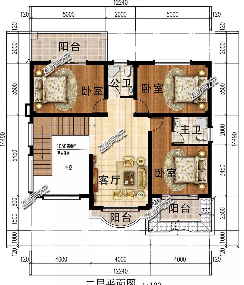 面宽12米,占地126平,29万起建的法式别墅,在老家绝对是最独特
