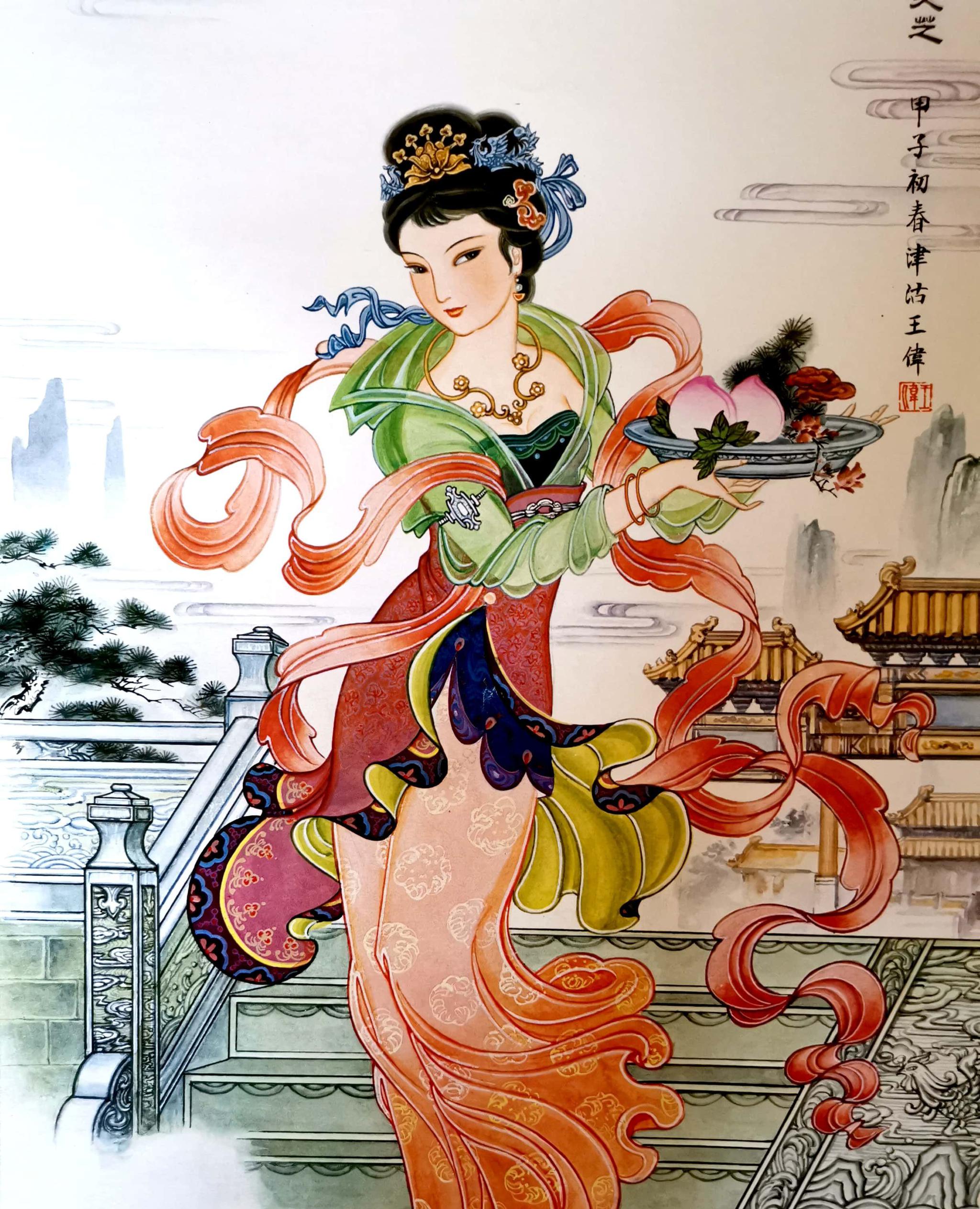 1986年老挂历画家王伟画收藏30年啦怀念么