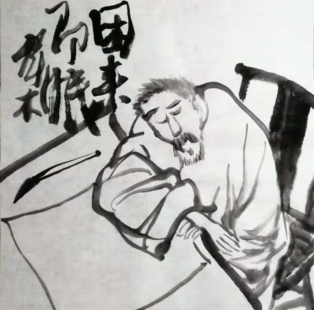 欣赏译木老师画作有感简约而不简单