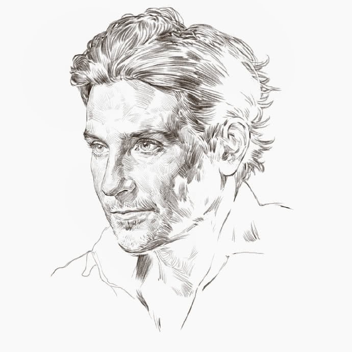 分享一组男明星素描肖像你都认出来了吗