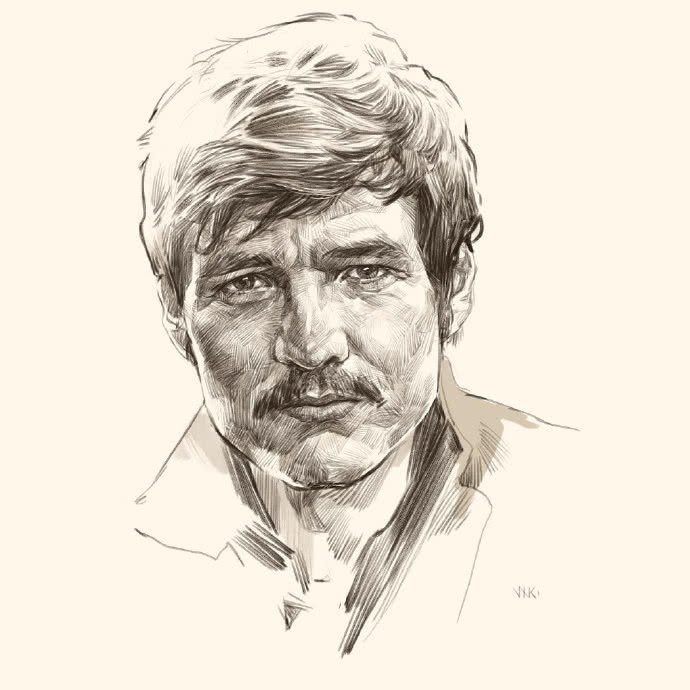 分享一组男明星素描肖像,你都认出来了吗?