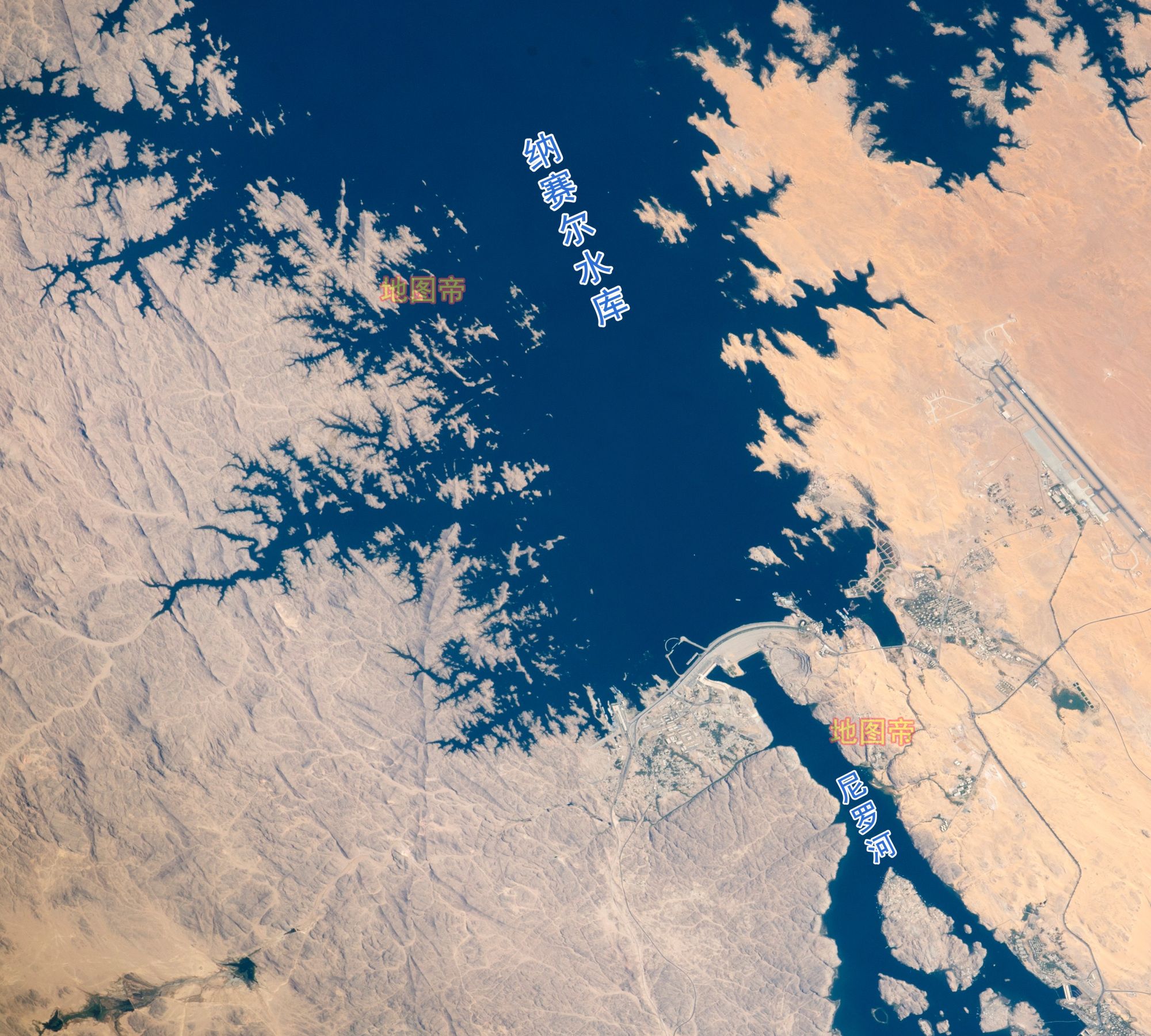 世界最大人工湖纳赛尔水库解决埃及全国的用水