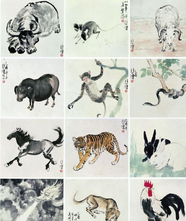 徐悲鸿画"十二生肖",价值7280万,网友:没神韵,不喜欢