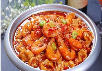 铁锅奇味肥肠烤虾菠萝炖排骨剁椒腰花制作方法