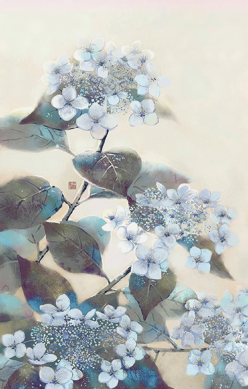 唯美古风壁纸 月华如水 波纹似练 几簇淡烟衰柳