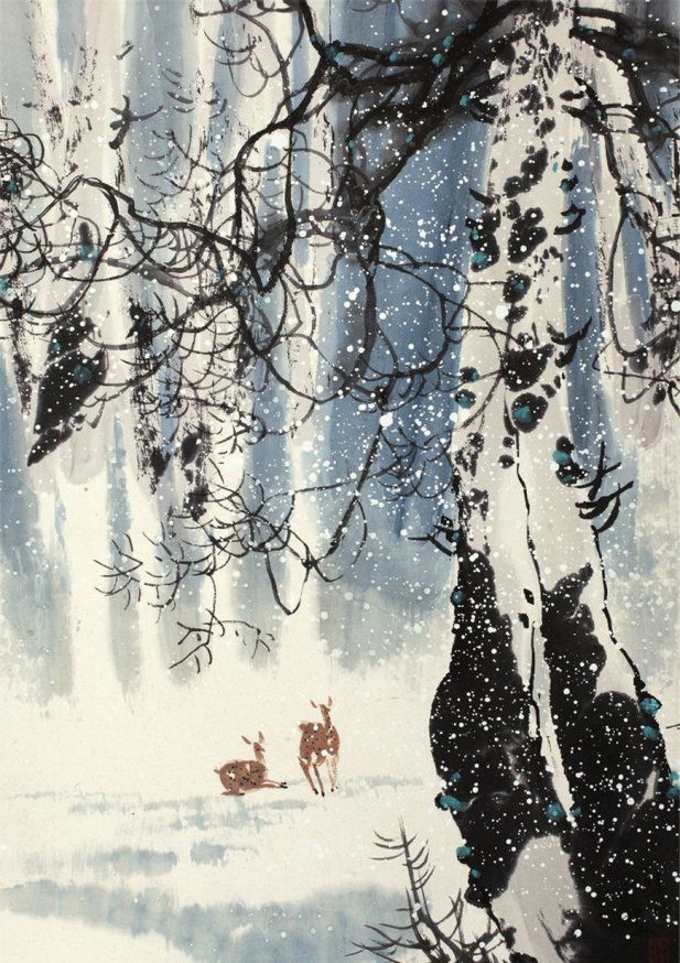 当代画家赵准旺水墨风景画作品欣赏