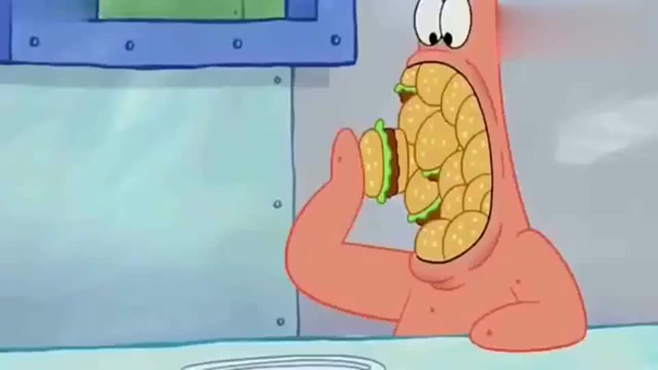 海绵宝宝:派大星参加大胃王比赛,双方实力均衡,最后打成平手