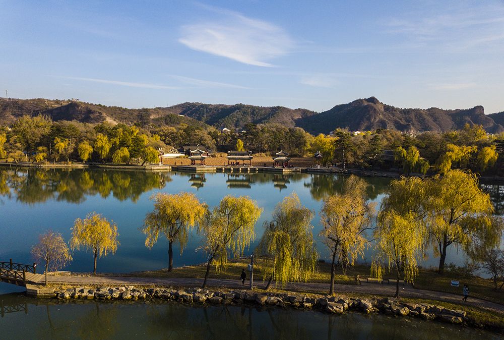 航拍承德避暑山庄晚秋美景_高清图集_新浪网