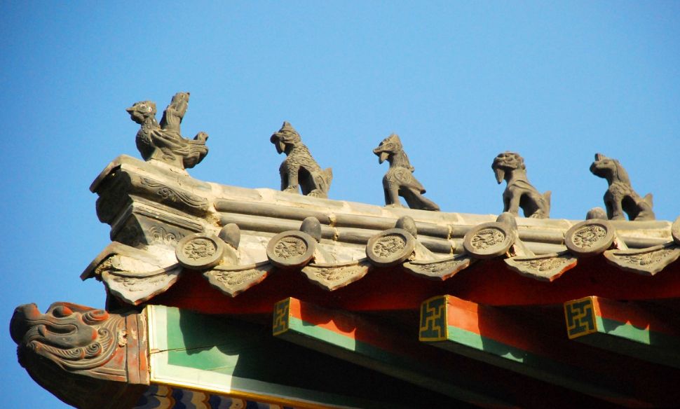 古建筑屋顶上的装饰艺术——飞檐走兽，展现着古建文化的独特魅力