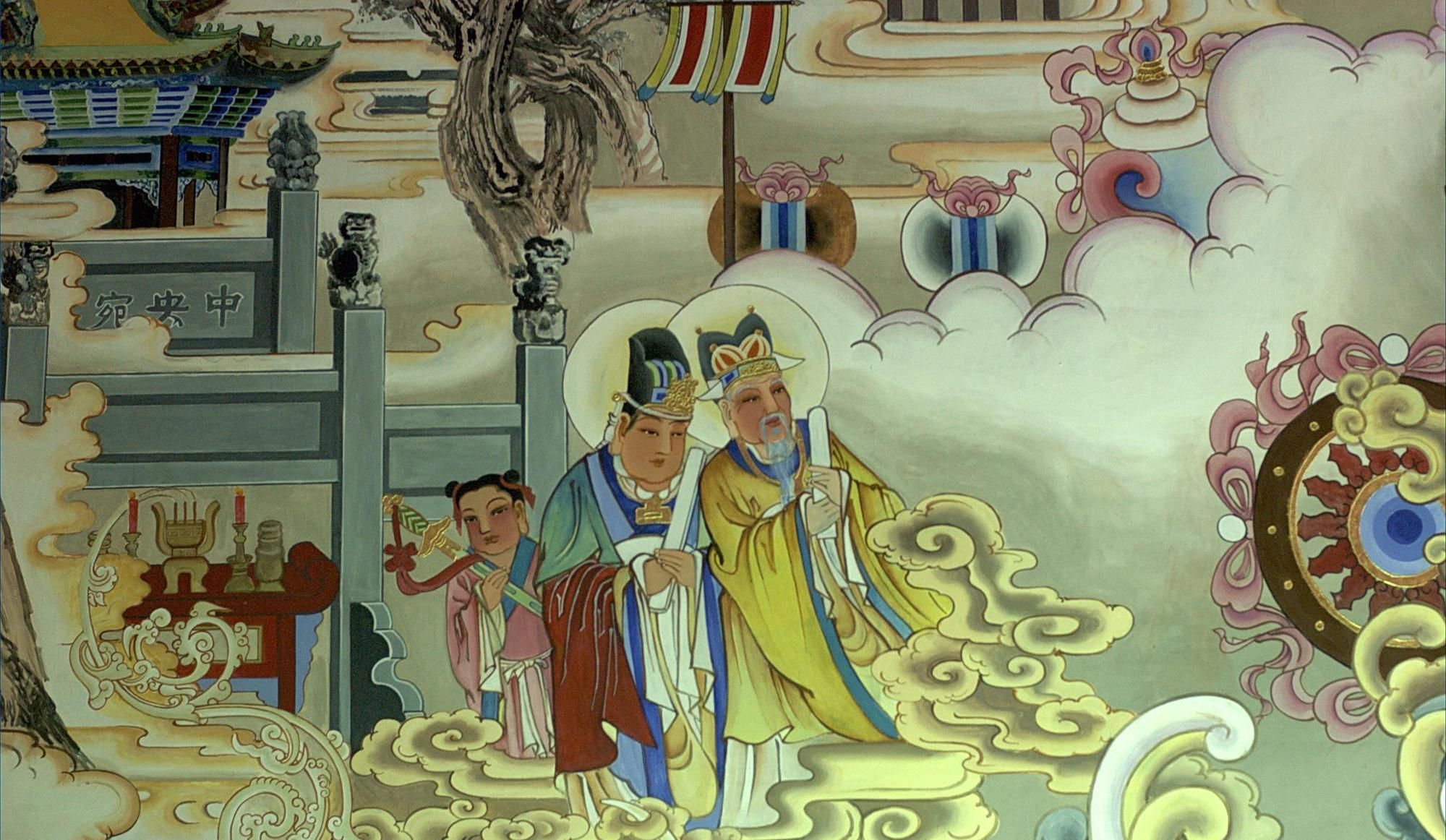 晚唐壁画:宋国夫人出行图中的乐队,甘肃敦煌莫高窟