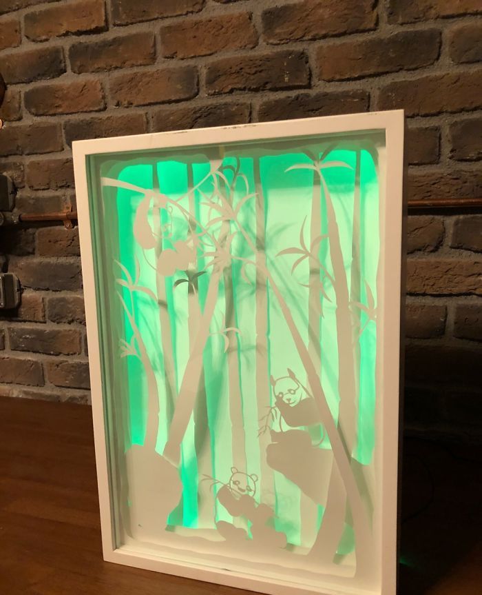 艺术家用剪纸制作超酷手工纸灯箱作品创意满分