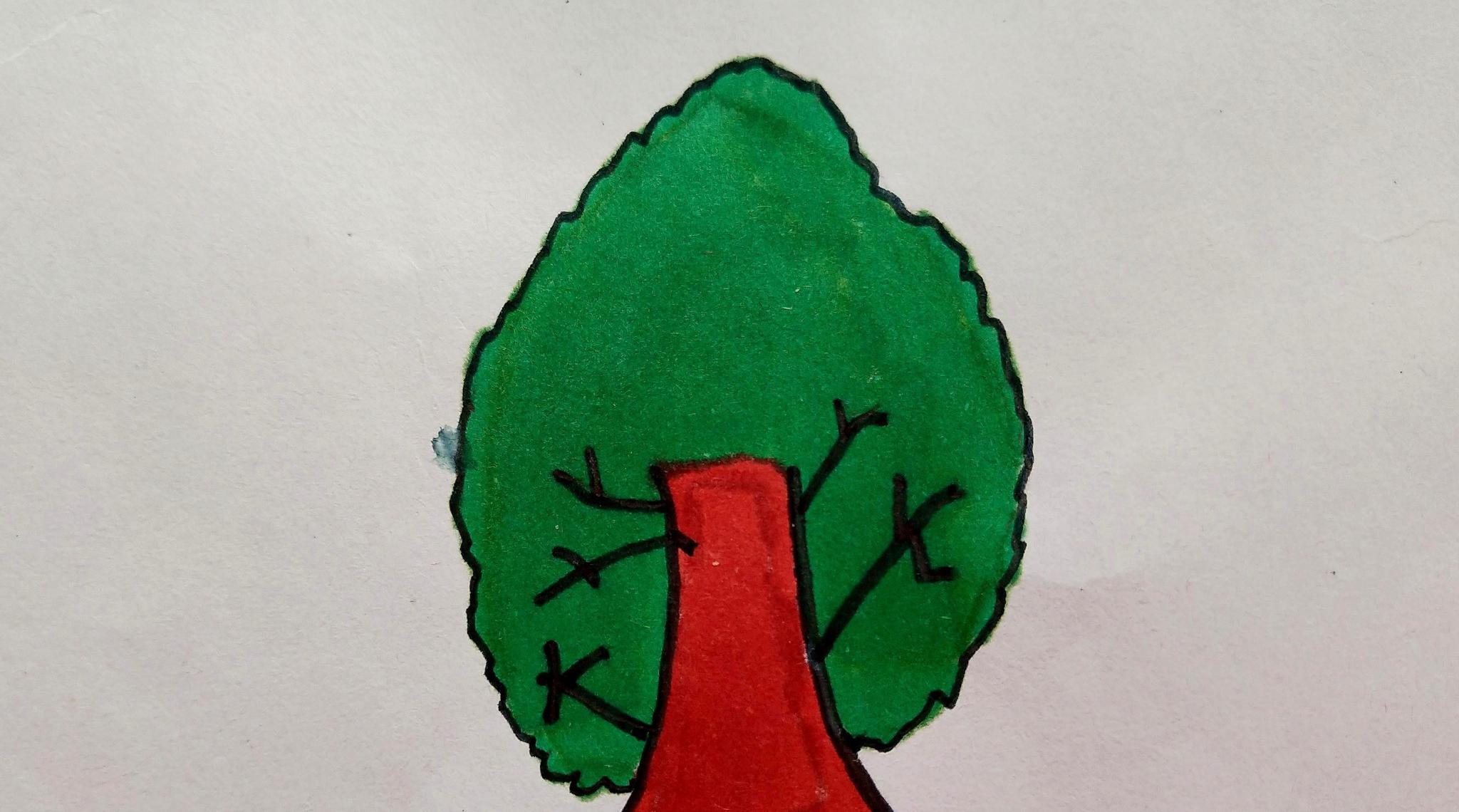 儿童画大树,绿之源头,地球卫士,我们一起画起来!