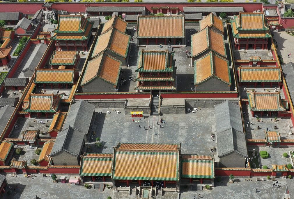 中国沈阳故宫凤凰楼如今已有390岁,是当年盛京城内的最高建筑.