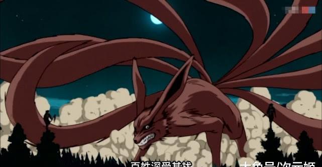 旁白用三代火影的声音给大家讲述了九尾之乱的故事,其中对于九尾的