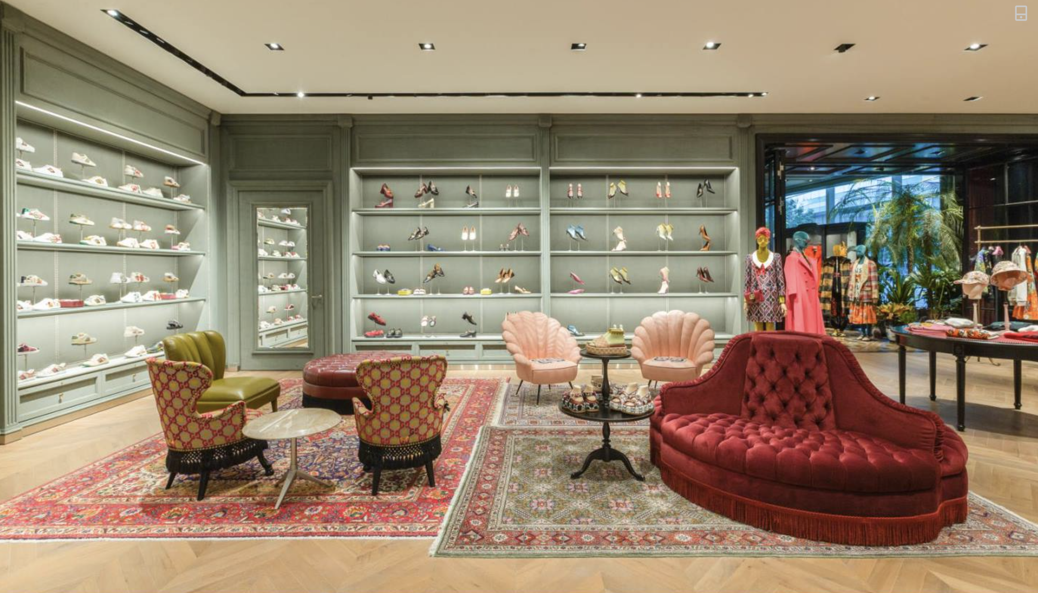 古驰沈阳万象城店店内古驰沈阳万象城店店内店铺设计将传统与现代